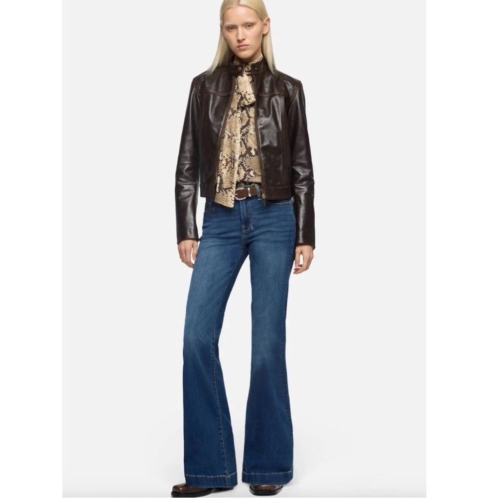 7 For all Mankind DOJO Jeans Womens 27 X 34 Blue Mid Rise Flare Stretch